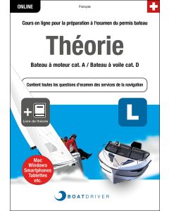 Box | BOATDRIVER - Théorie: Bateau à moteur cat. A / Bateau à voile cat. D + Livre de théorie (f)
