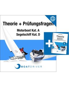 Lizenzkarte | BOATDRIVER - Theorie: Motorboot Kat. A / Segelschiff Kat. D + Buch (d)