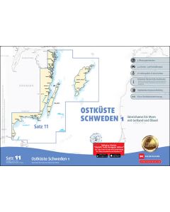 Sportbootkarten Satz 11: Ostküste Schweden 1
