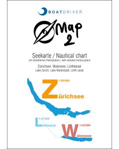BOATDRIVER-Map 2 - Zürichsee, Walensee, Linthkanal
