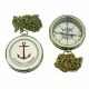 Compass with anchor engraving