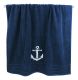 Bath towel - blue with anchor